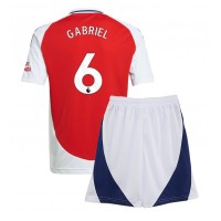 Arsenal Gabriel Magalhaes #6 Domáci Detský futbalový dres 2024-25 Krátky Rukáv (+ trenírky)